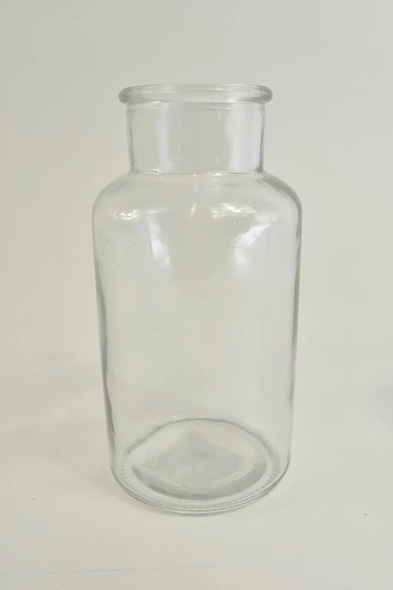 Fles glas Herman helder D8,5 H16cm