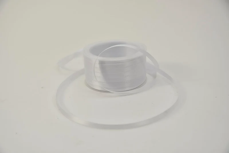 Satijnlint 6 mm x 50 mtr wit