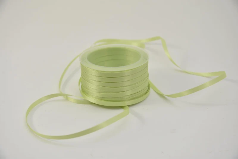 Satijnlint 6 mm x 50 mtr lichtgroen