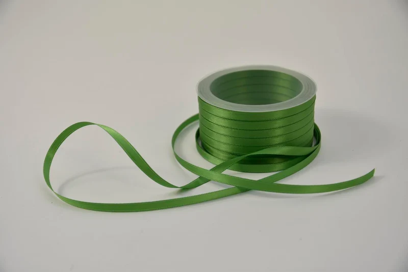 Satijnlint 6 mm x 50 mtr appelgroen