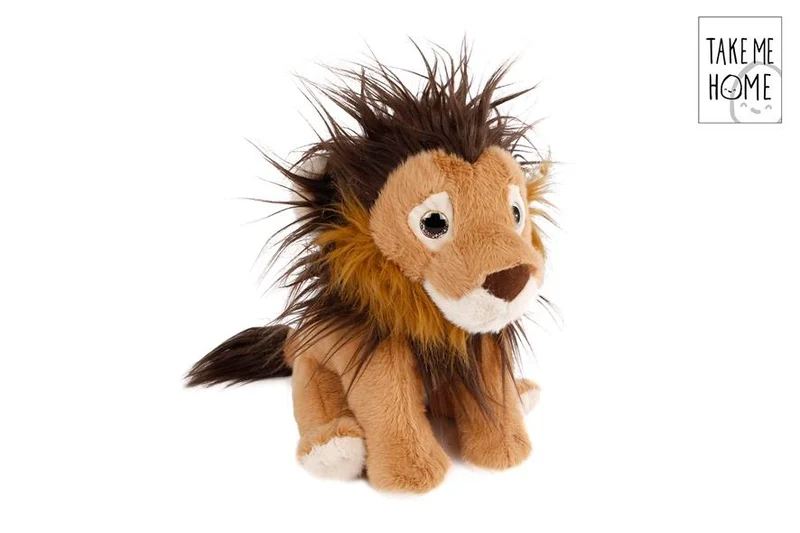 Take Me Home leeuw pluche staand met lange haren 28cm