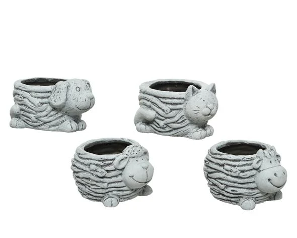 terrac planter 4ass white 6cm