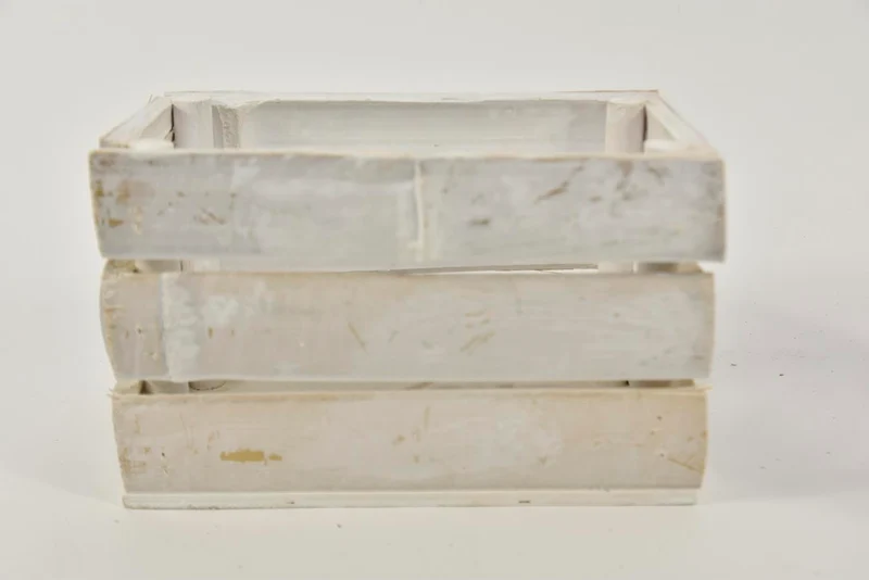 Krat Bamboo rechthoek 20x11,5x12,5cm white-wash