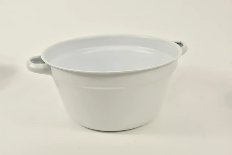 Zinken teil met handvaten matwit D21 H11cm