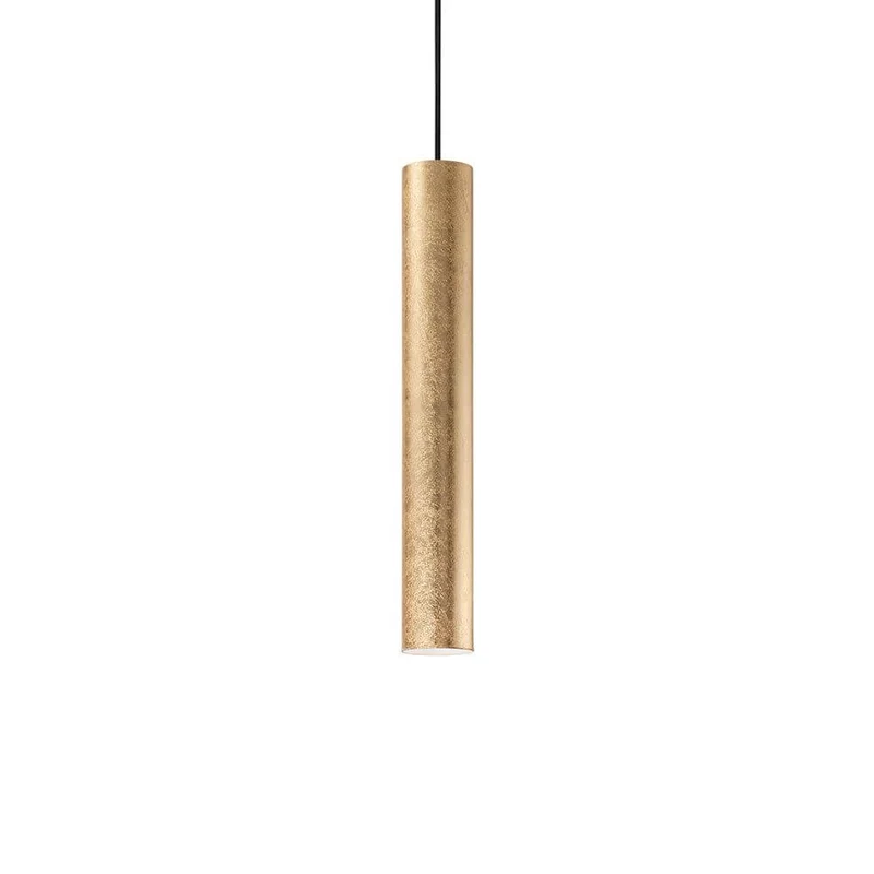 Look Pendelleuchte Zylinder Ø 6cm echtes Blattgold