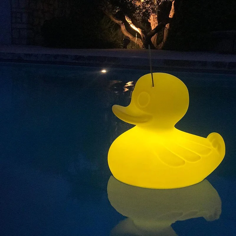 Schwimmfähige Akku-LED-Lampe Duck-Duck XL Gelb