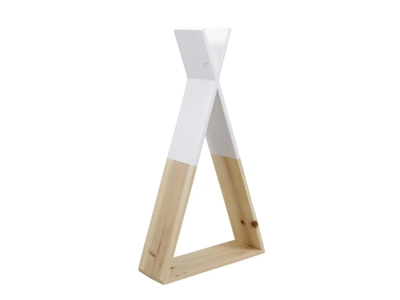 Houten decoratieve tipi tent wit 30x10x53cm