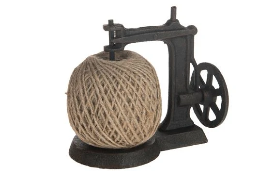 Spool "Sewing machine" with rope ball cast iron 17x17x10cm