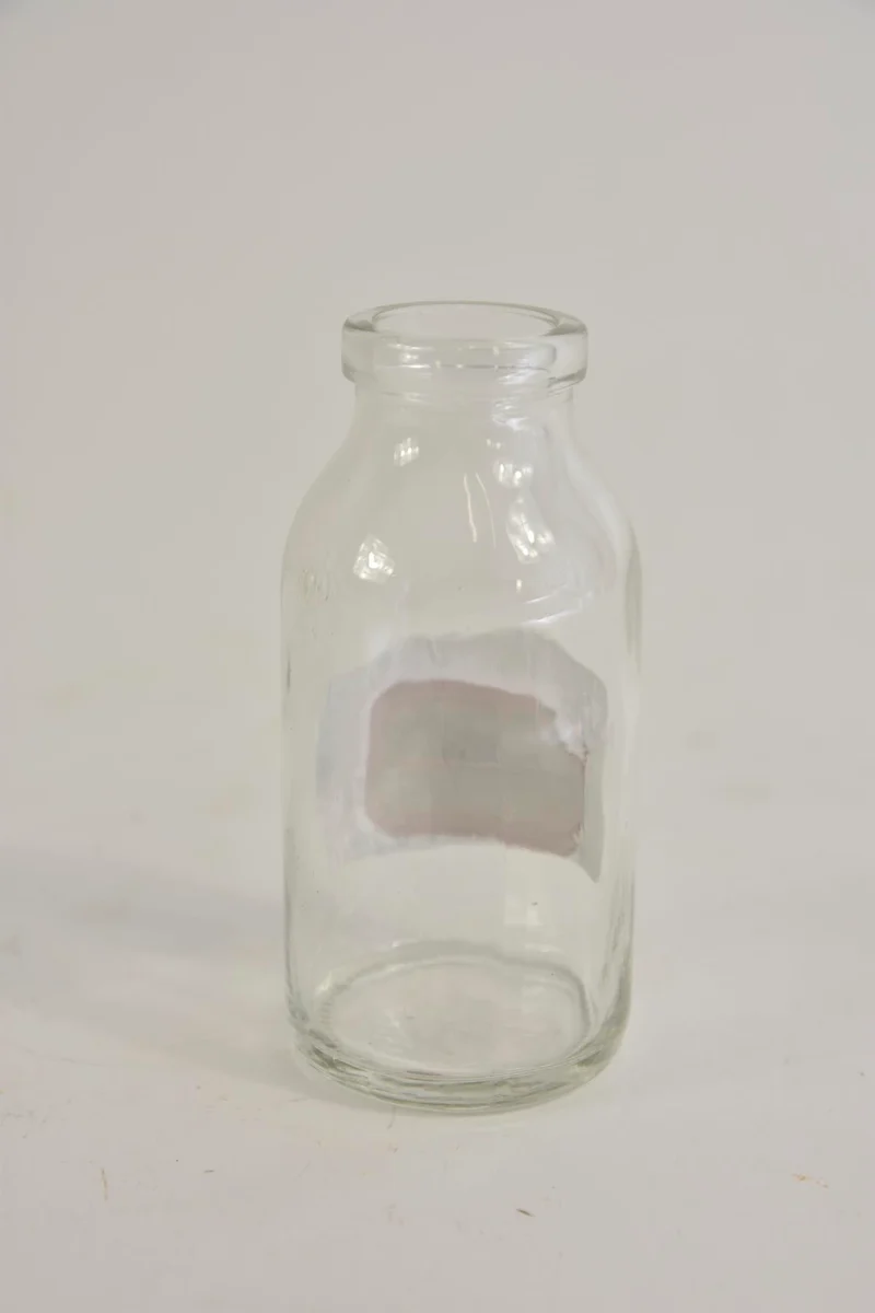 Doos a 48 Flesje rond glas helder D5 H10cm