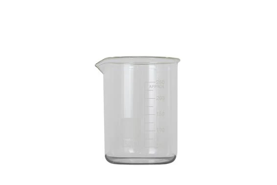 Cup glass with measurement 7.7x7.7x9.6cm Transparent