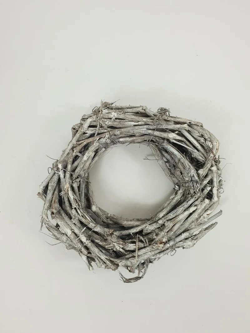 GRAPE WOOD WREATH 30*5 CM. WHITE WASHED