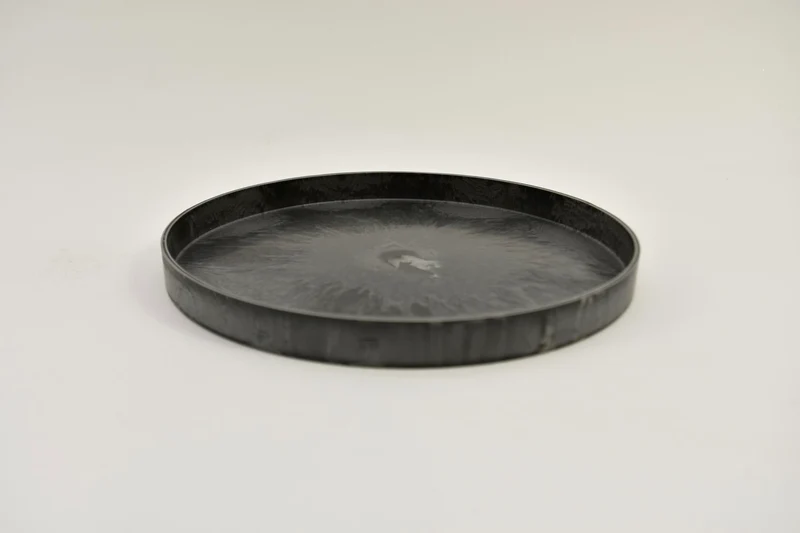 Tray rond grijs D22 H2cm