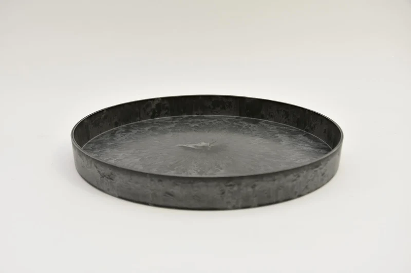 Tray rond grijs D27 H3cm