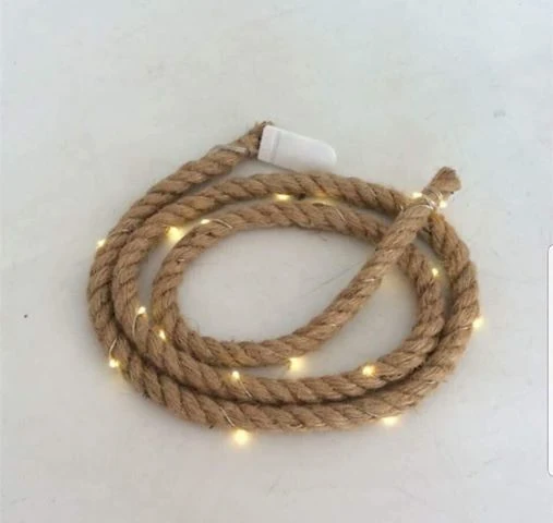 Jute rope Ineke met 20 led D1,5 L150cm