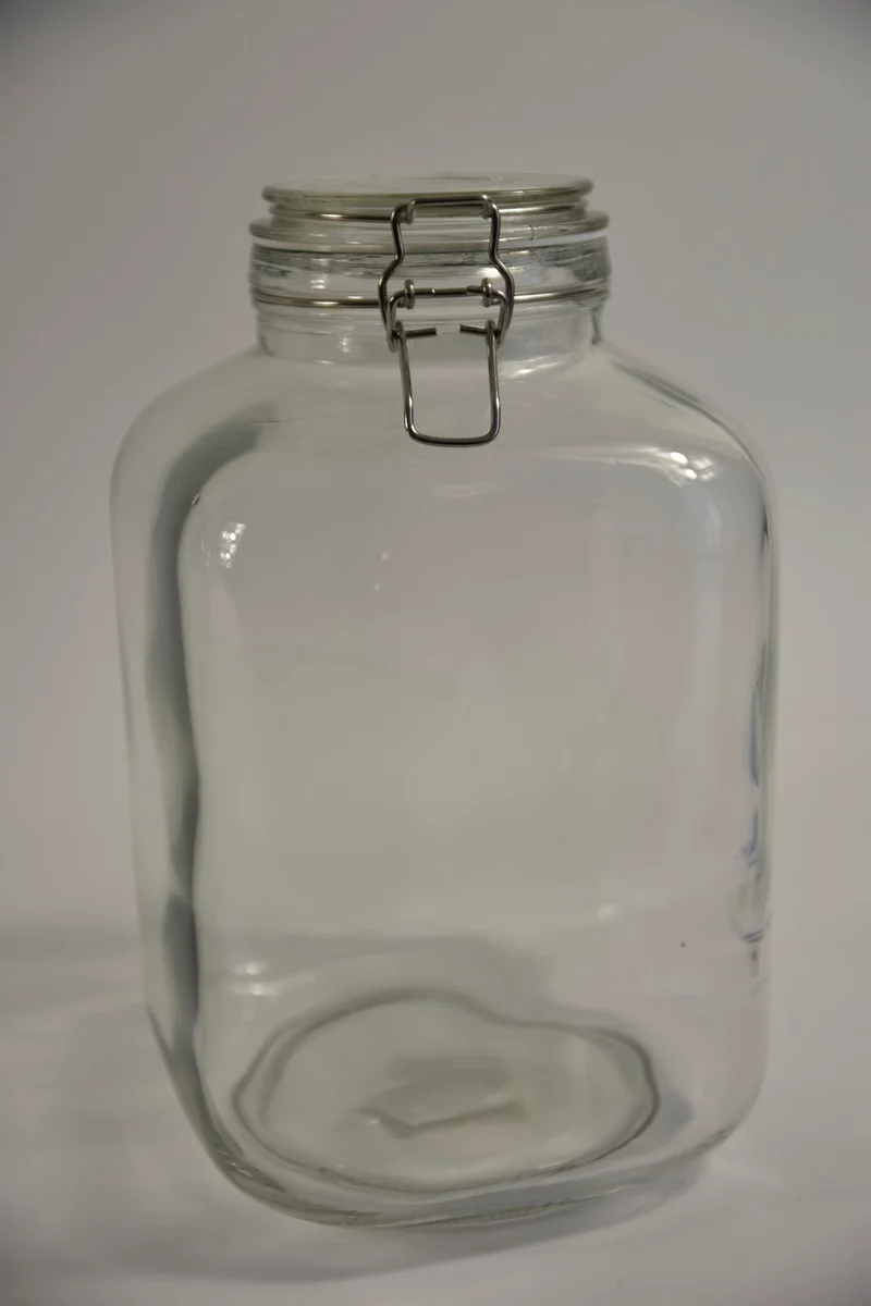 Square Jar glass Cottage 4,5L (h)27x(d)17cm
