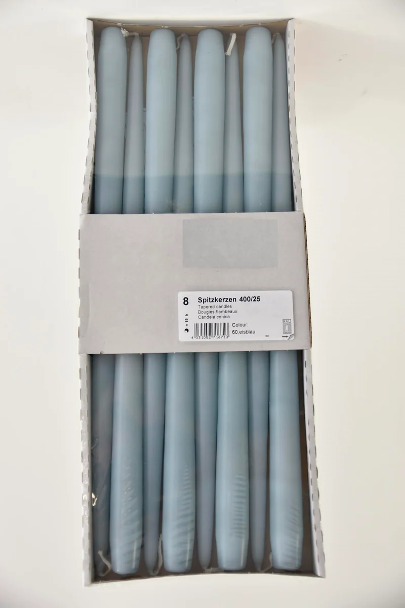 Doos a 8 kandel/kaars eisblau 400/25