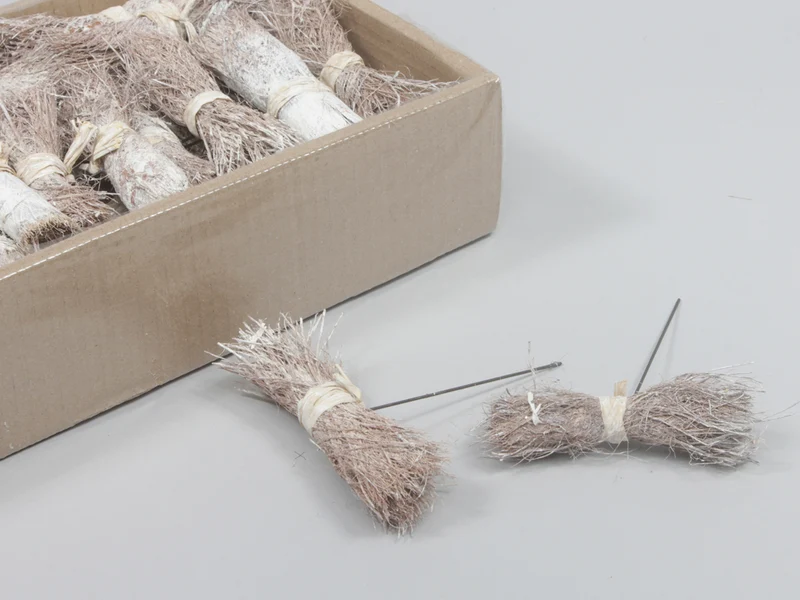 Bakala palm bosjes 40 stuks 10cm white wash