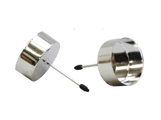 Waxinehouder op steker 4 stuks 5cm/42mm zilver