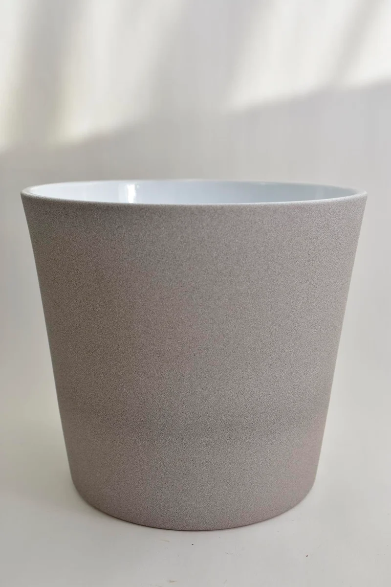 Konische pot sand greige 23 cm serrie 440