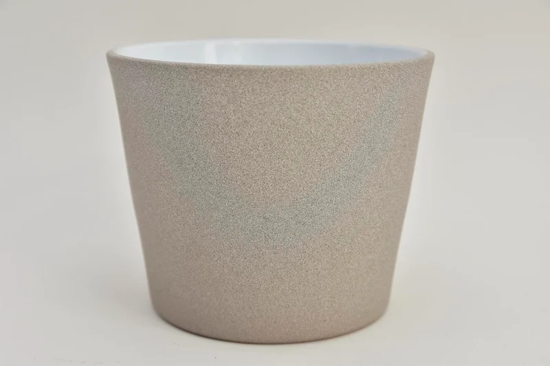 Konische pot sand greige 13 cm serrie 440