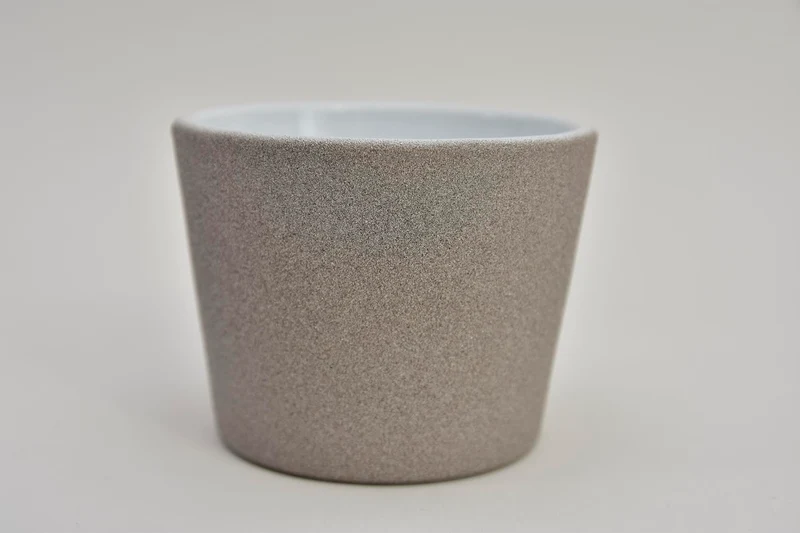 Konische pot sand greige 8 cm serrie 440