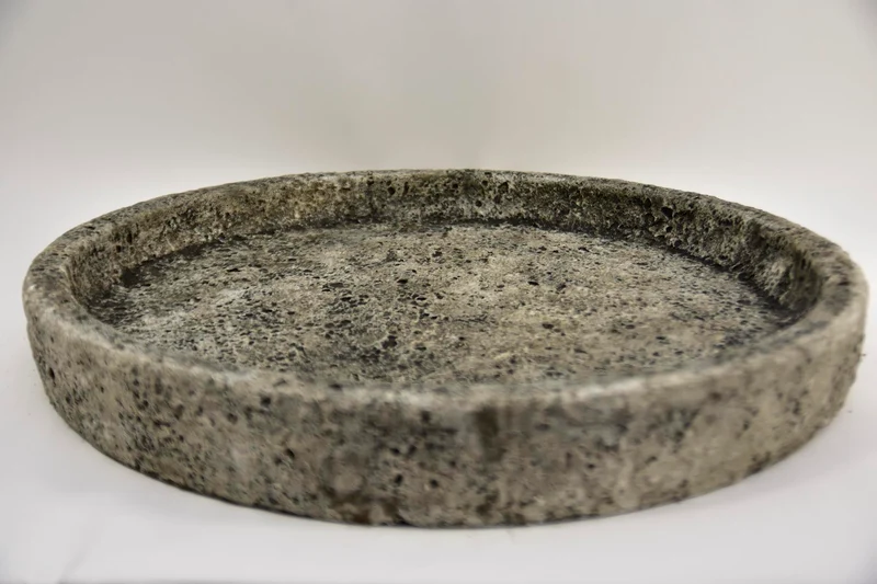 Plateau Lava rond D60 H6,5cm Steengrijs