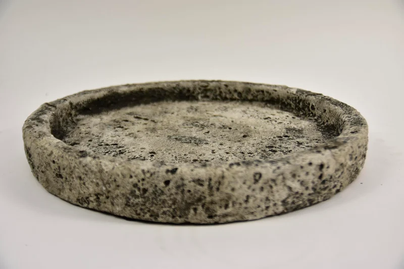 Plateau Lava rond D40 H5cm Steengrijs