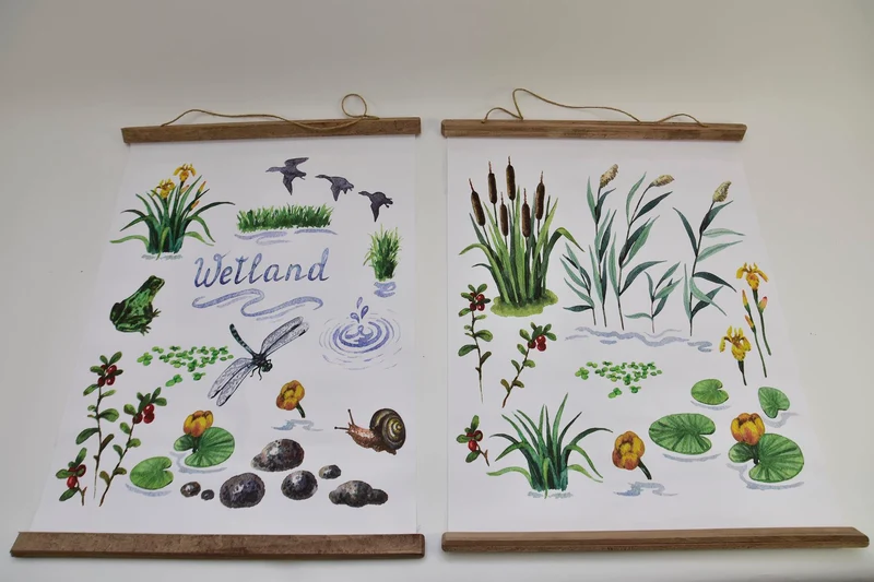 Buitendoek drasland 52x70cm 2 assortie