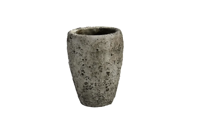 Vaas Lava rond D15 H20cm Steengrijs