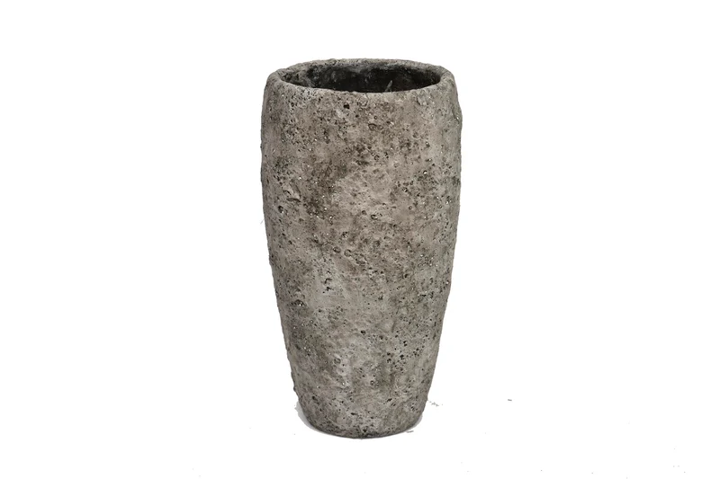 Vaas Lava rond D22 H40cm Steengrijs