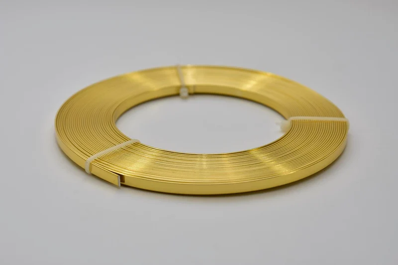 Aluminiumdraad plat gold 10mtr
