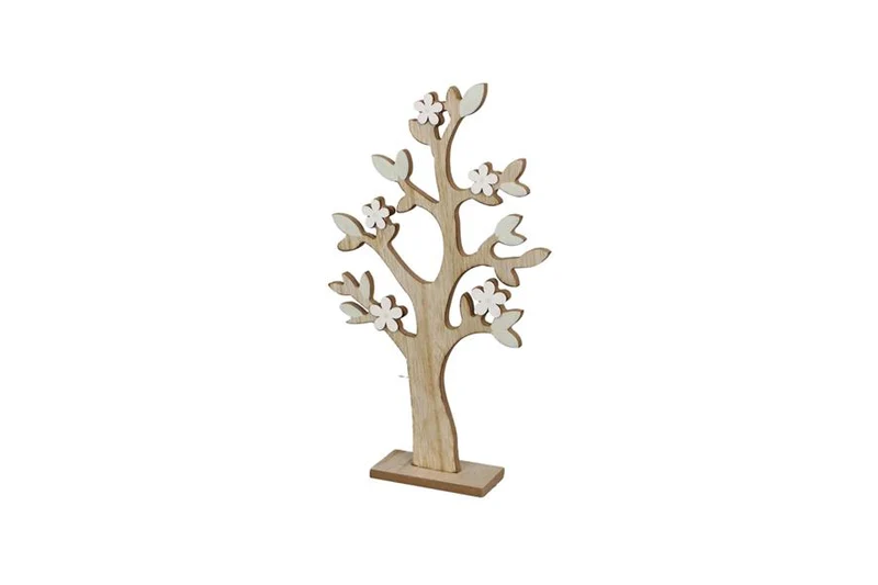 Wooden tree 23x40.5x6cm White/Green