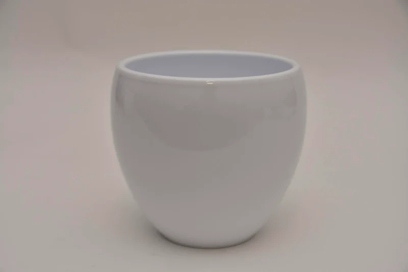Bloempot Bowl, 17 cm - Glans Wit