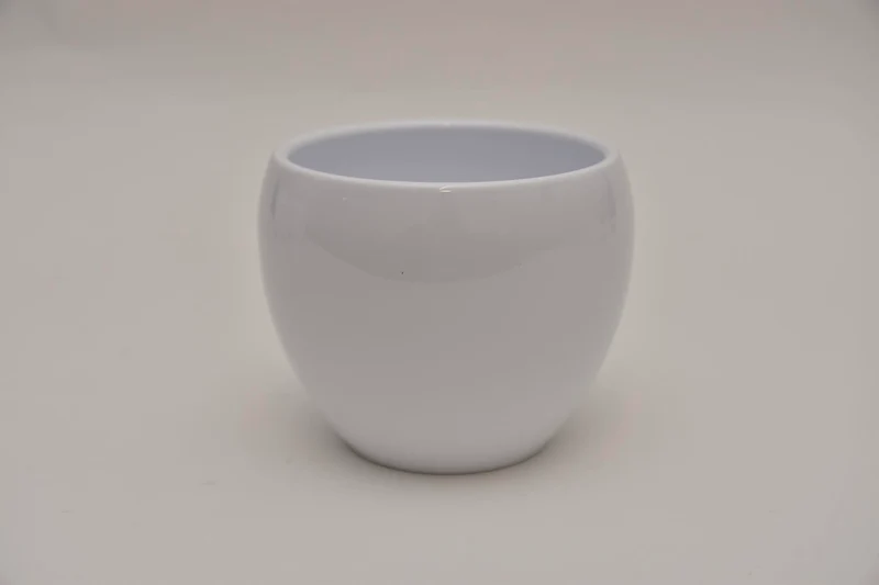 Bloempot Bowl, 14 cm - Glans Wit