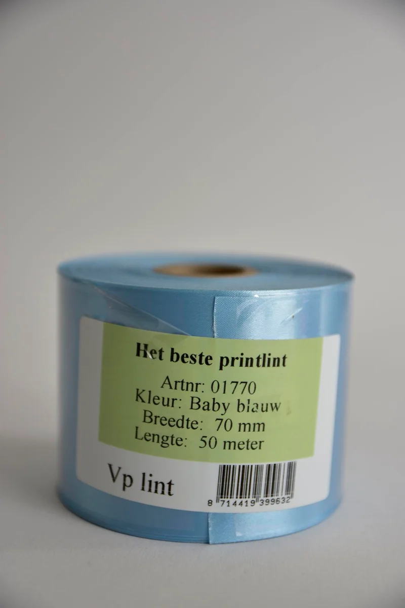 Vp lint baby blauw 70 mm x 50 mtr