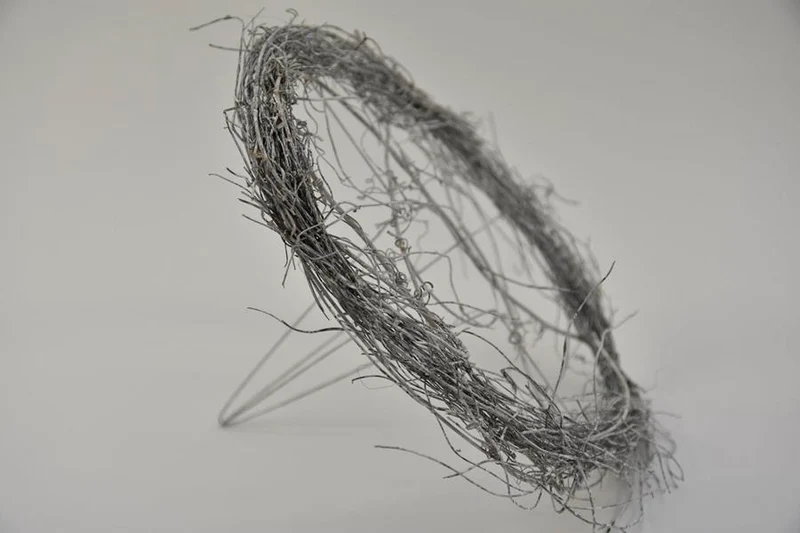 Salim boekethouder ''rond'' 25cm White-Wash