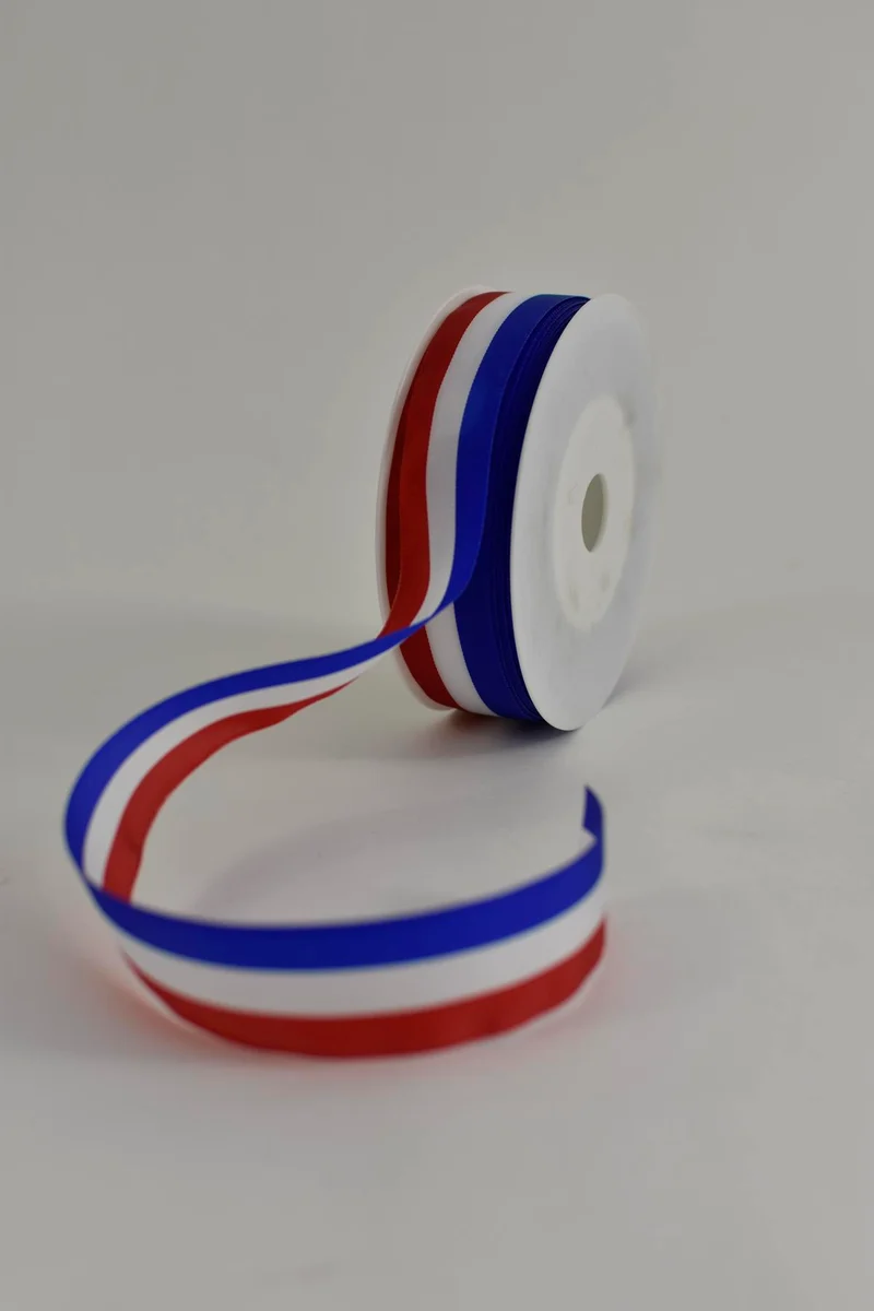 Graflint / lint rood wit blauw 25mm/25m