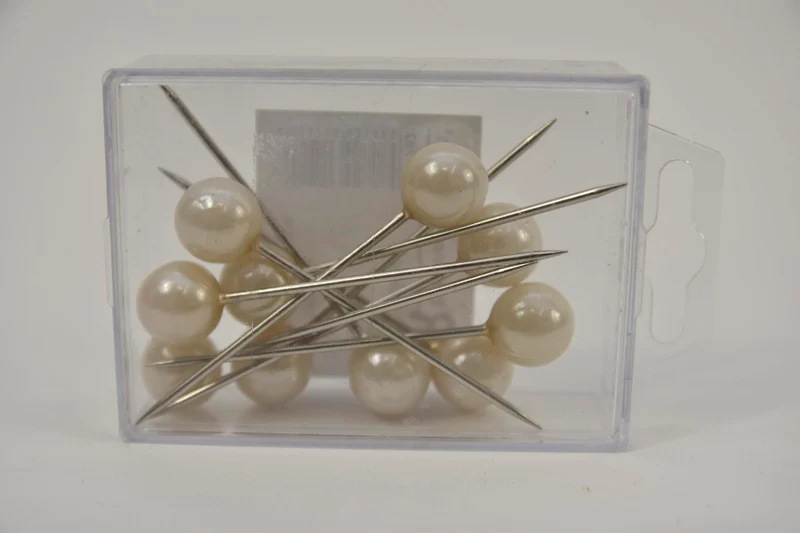 Parelspelden 15x75mm champagne doosje a 10 stuks