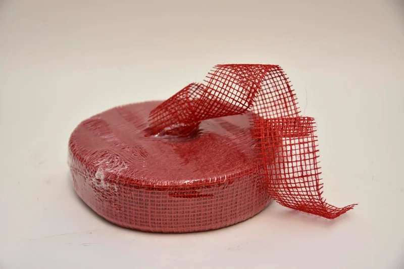Rol Jute 5cm 40mtr Rood