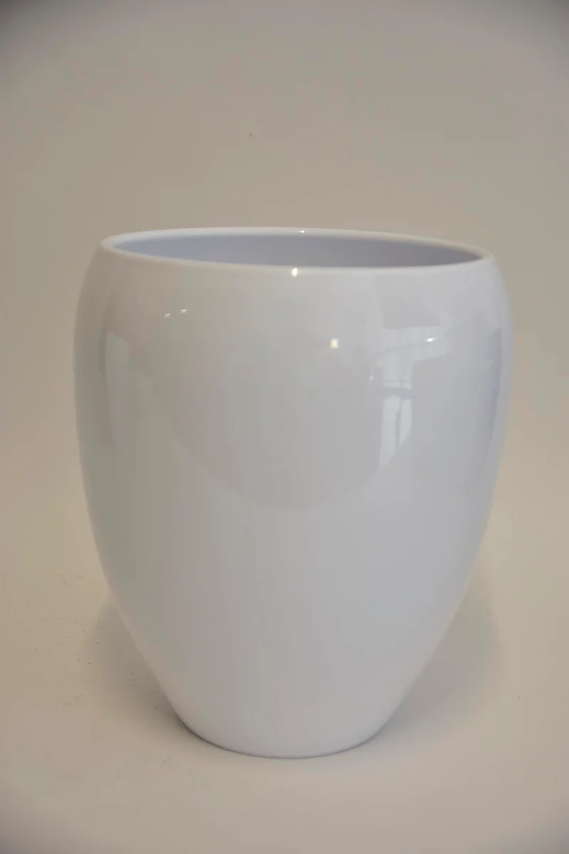 Vaas Bowl, 28 cm - Glans Wit