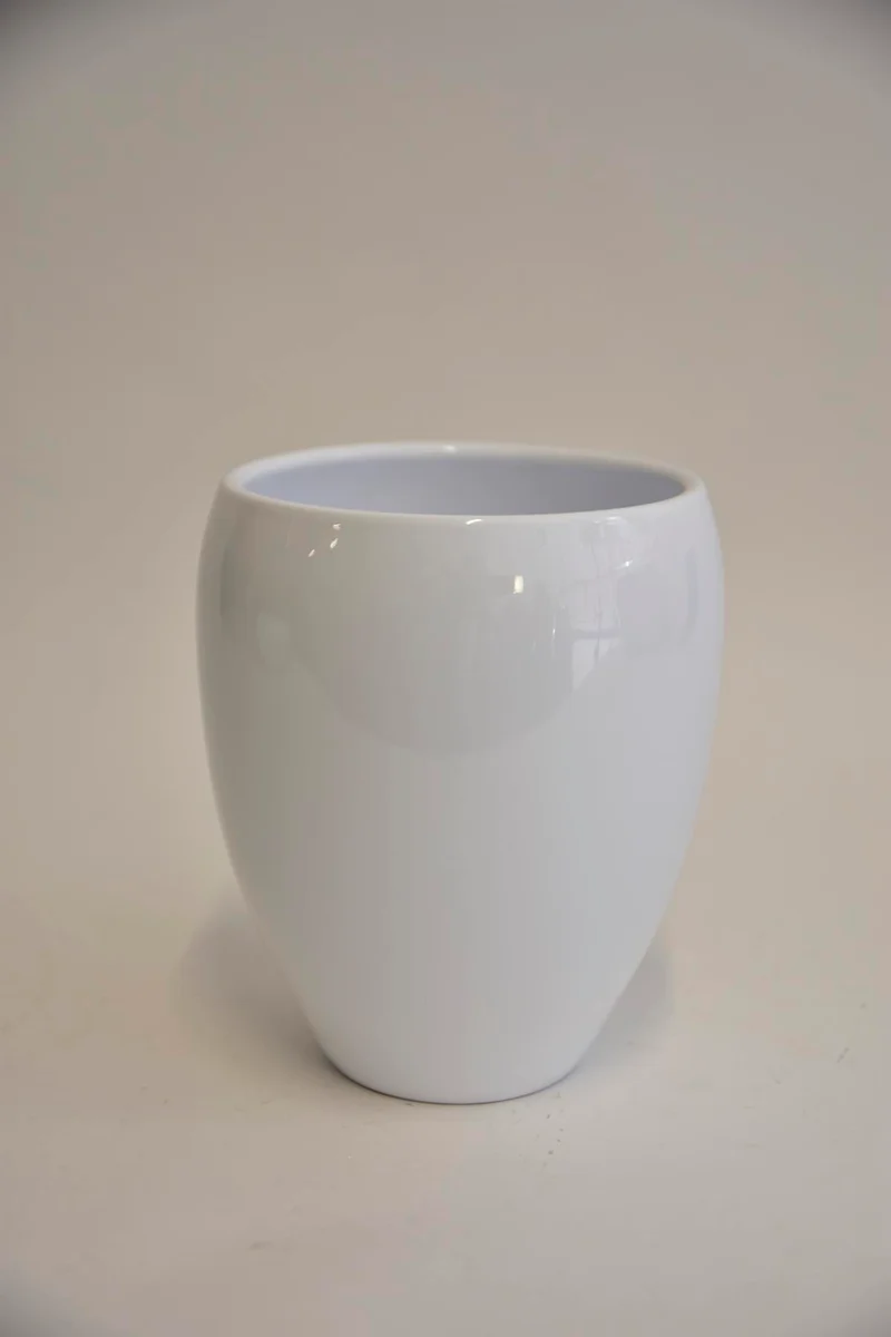 Vaas Bowl, 19 cm - Glans Wit