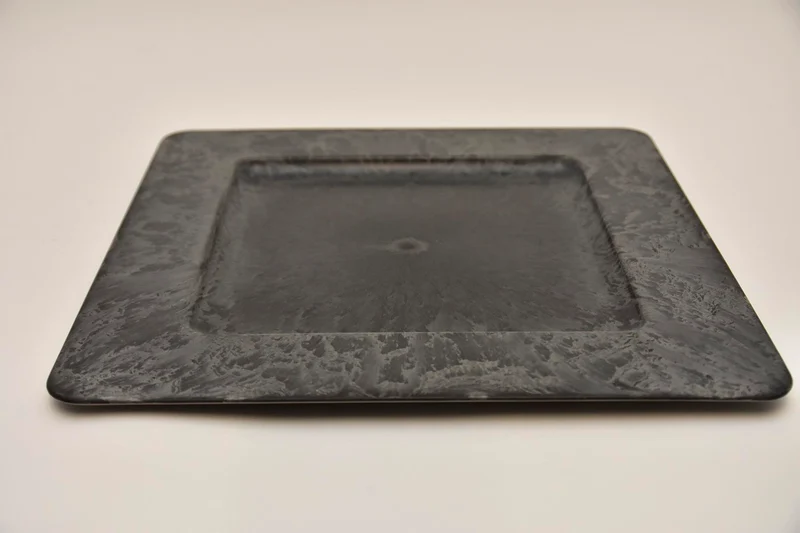 Plat bord vierkant Grijs 33x33x2cm