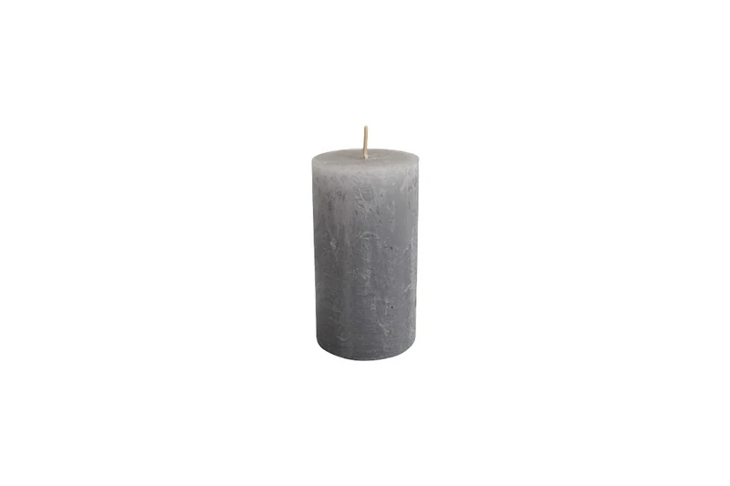 Kaars rustiek 110/60mm silbergrau