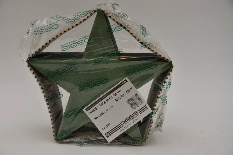 Bioline ster 25 cm groen pak a 2 stuks
