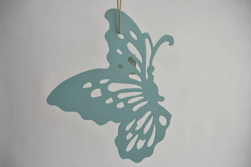 vlinder 25x30cm turquoise lasercut
