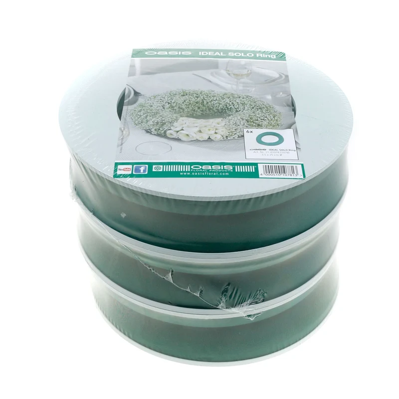 Oasis groene ring 25 cm pak a 6 stuks