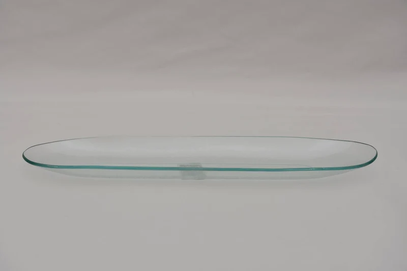 Glasbootje ovaal helder recyc. 37x9cm