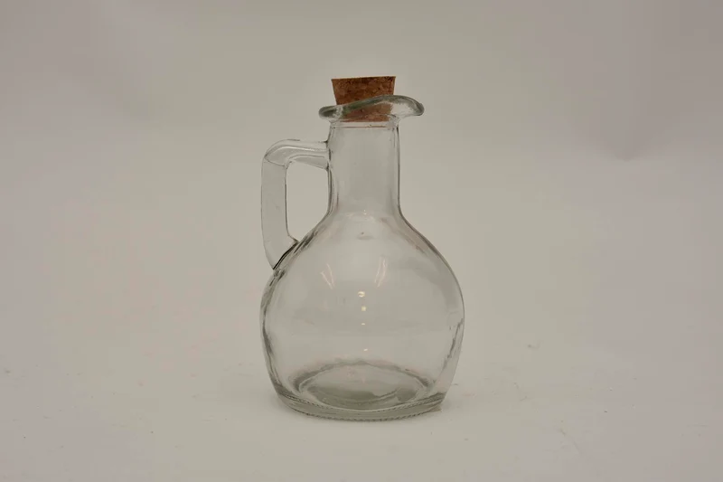Karaf glas Henk met kurk helder D8 H12cm