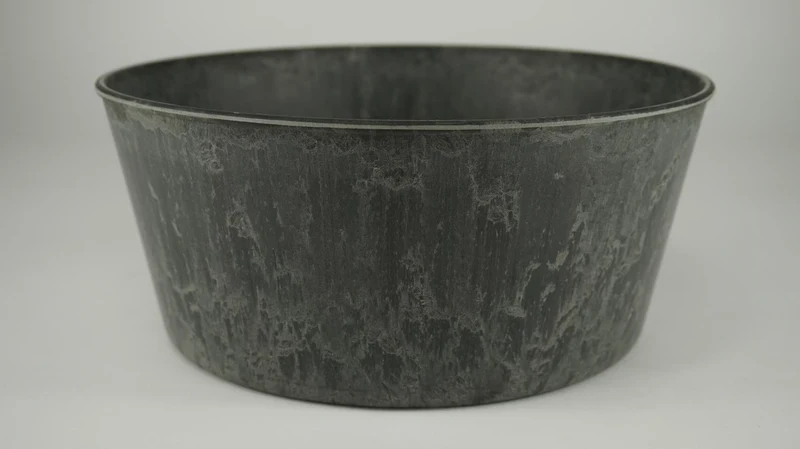 Teil rond grijs D24 H10cm
