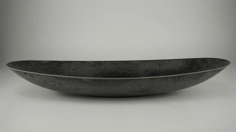 Schaal ovaal grijs 50x22x7cm